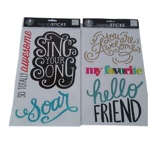 Mambi Sticks inspirational  friendship happy Stickers, 16 sheets total